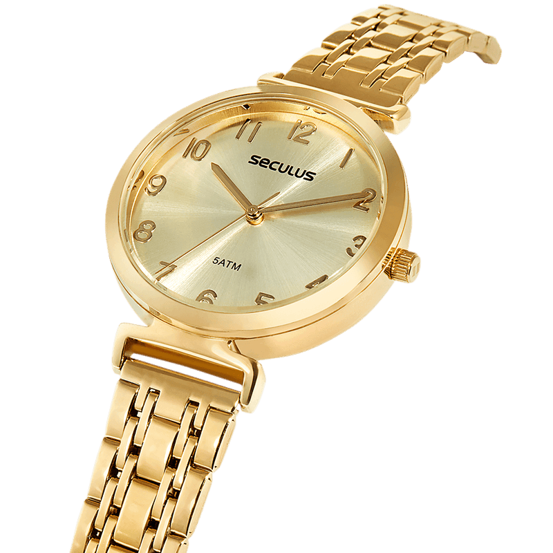 Relógio seculus Feminino Casual Dourado