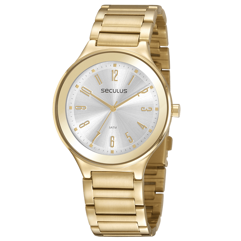 Relógio Feminino Casual Dourado  Referência: 77074LPSVDS3