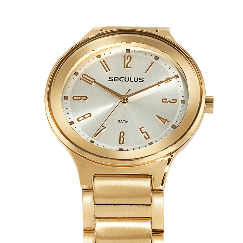 Relógio Feminino Casual Dourado  Referência: 77074LPSVDS3