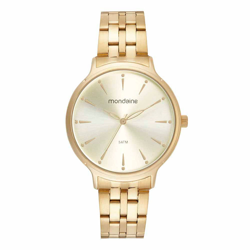 Relógio Mondaine Feminino Minimalista Dourado 32479LPMVDE1