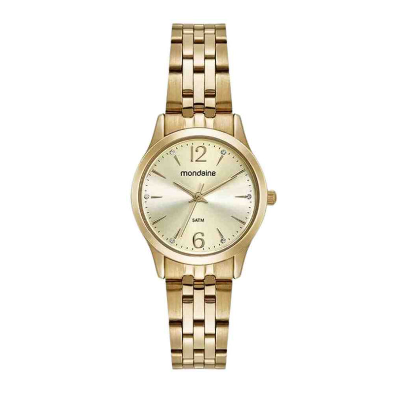 Kit Relógio Mondaine Dourado Feminino 32606LPMKDE1K1